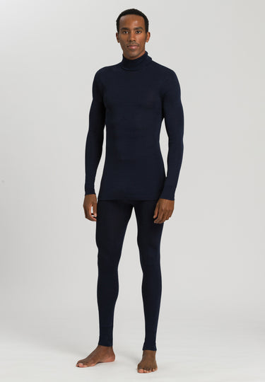 73403 Woolen Silk Turtleneck Shirt - 1610 Deep Navy